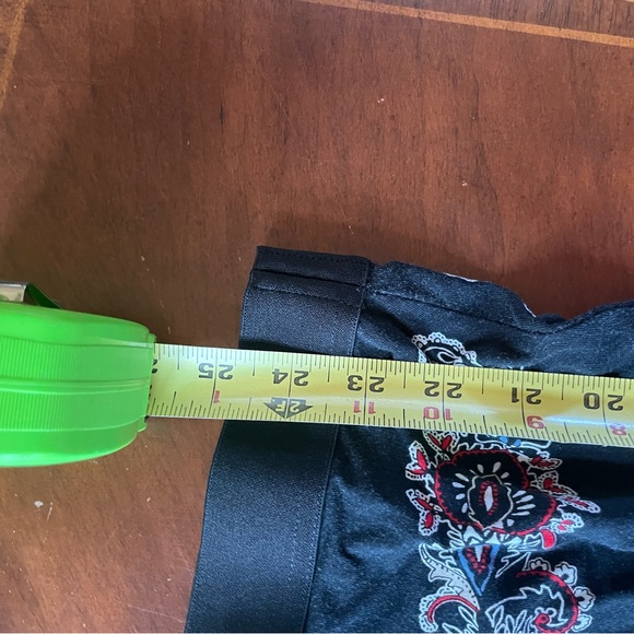 J Jill Knit skirt, black with paisley pattern running down side front and back - Picture 4 of 6